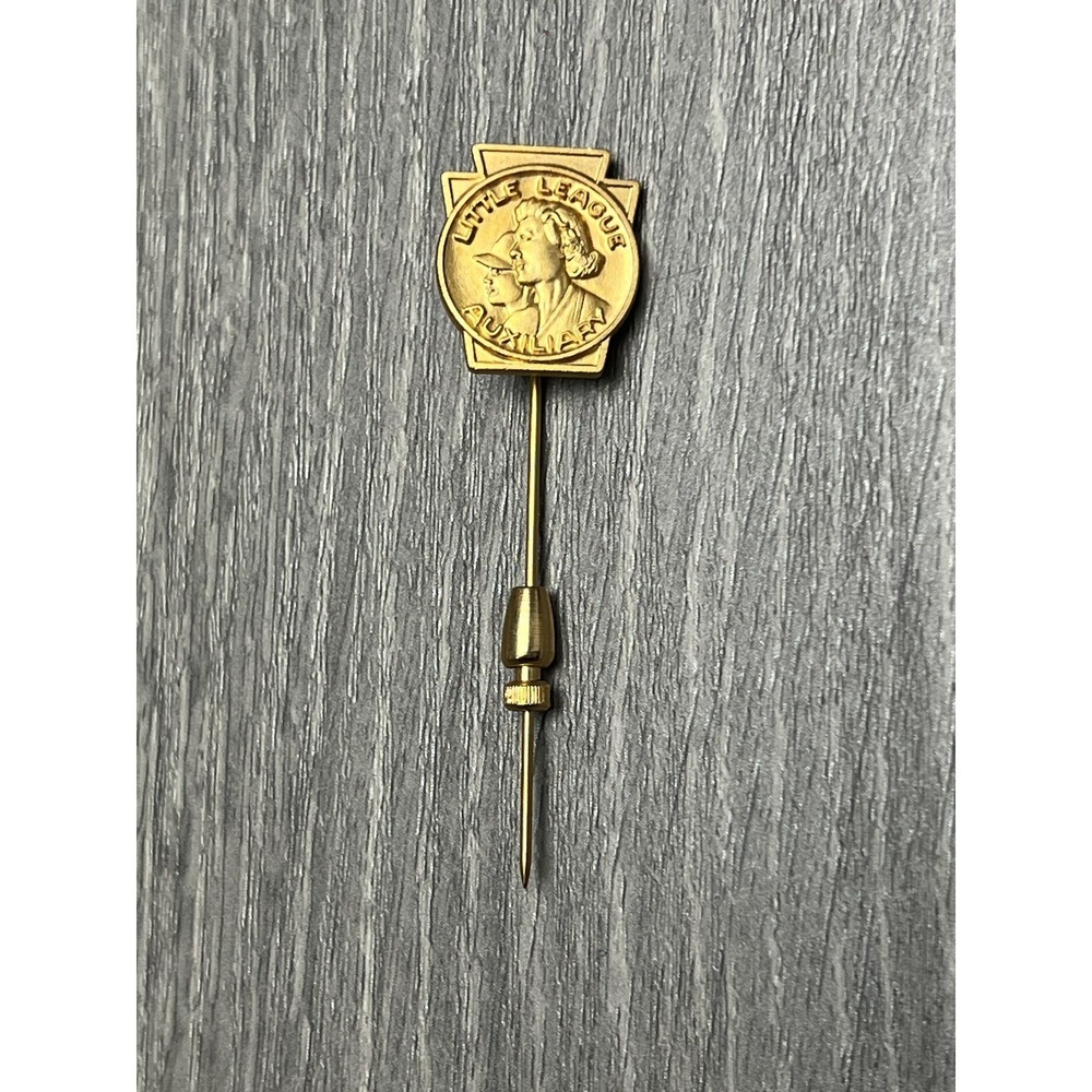 Little League Auxiliary Gold Tone Stick Pin Emblem Baseball MiLB
